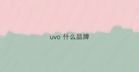 uvo什么品牌(uvomade什么品牌中文名)